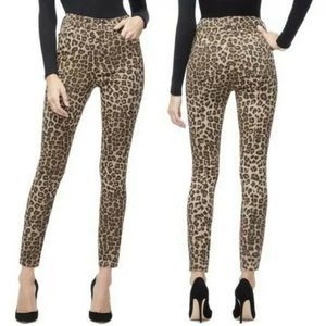 Good American Good Waist animal print Ankle pants